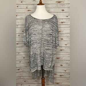 Free People linen-blend oversized sweater tunic